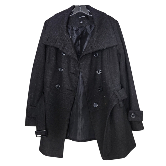 Vintage Y2K Wool Pea Coat | Dark Academia Cottagecore | Women’s L - Picture 4 of 9